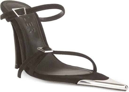 Mugler Fang leren sandalen Zwart