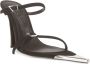 Mugler Fang leren sandalen Zwart - Thumbnail 2