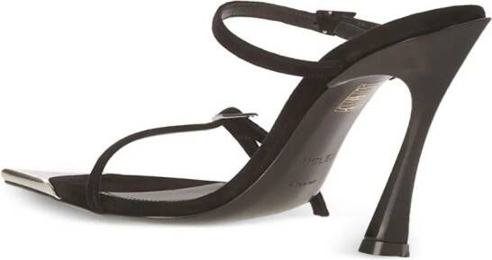 Mugler Fang leren sandalen Zwart