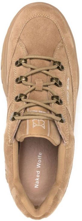 NAKED WOLFE Sporty sneakers met plateauzool Beige