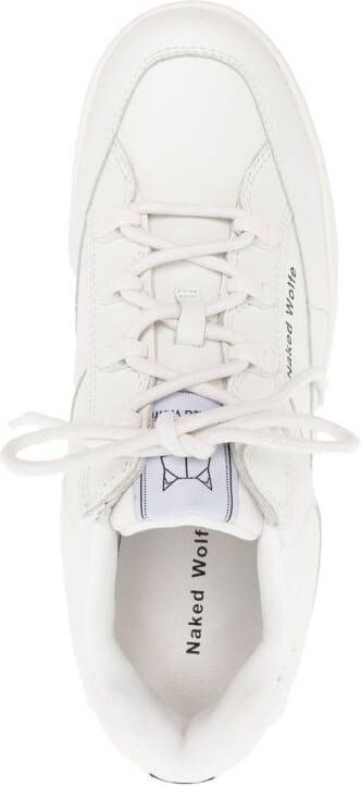 NAKED WOLFE Sporty sneakers met plateauzool Wit