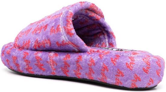 Natasha Zinko Angry slippers met klittenband Roze