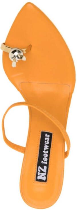 Natasha Zinko Leren sandalen Oranje