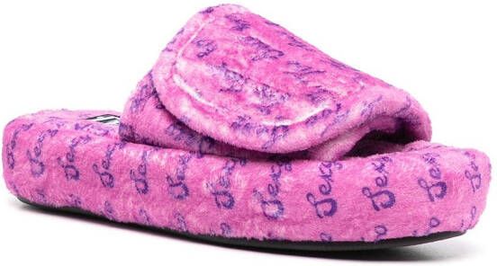 Natasha Zinko Too Sexy slippers met klittenband Roze