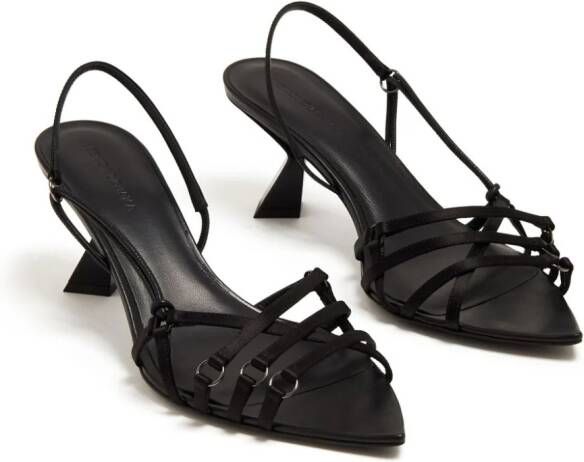 Nensi Dojaka Leren slingback sandalen Zwart