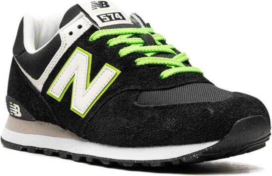 New Balance "574 Black White Green sneakers" Zwart