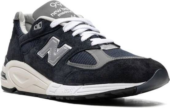 New Balance "990V2 Navy White sneakers" Blauw