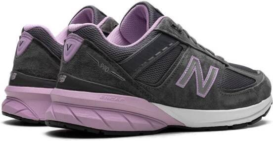 New Balance "990v5 MiUSA Lead Dark Violet Glow sneakers " Grijs