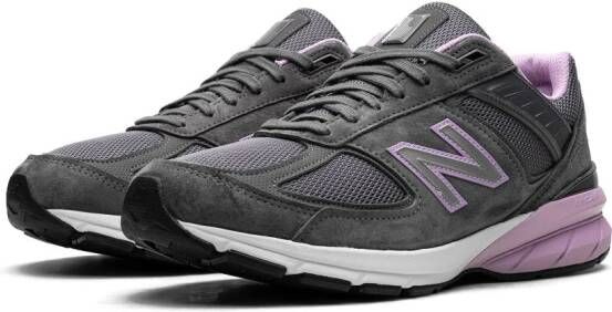 New Balance "990v5 MiUSA Lead Dark Violet Glow sneakers " Grijs