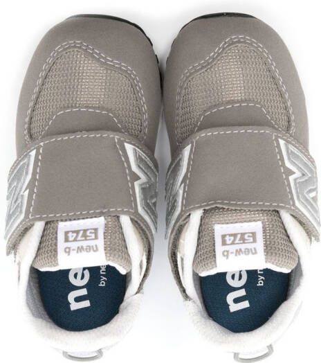 New Balance Kids 574 sneakers met klittenband Grijs