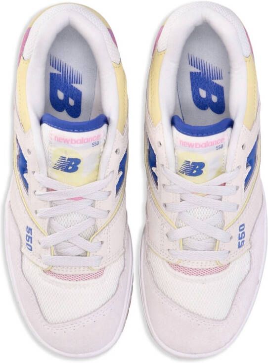 New Balance Sneakers verfraaid met logo Wit