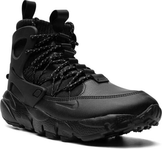 Nike "Air Footscape Mid Triple Black sneakers" Zwart