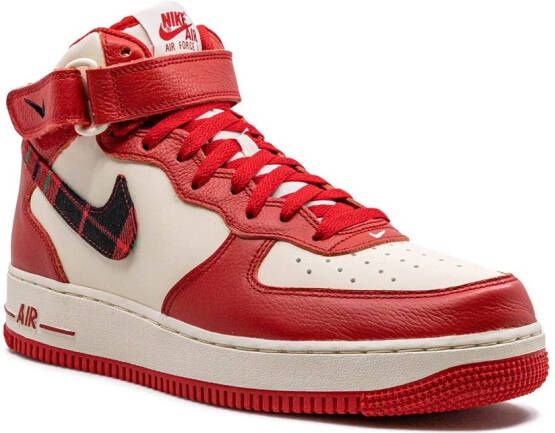 Nike "Air Force 1 Mid '07 LX Plaid Cream Red sneakers" Rood