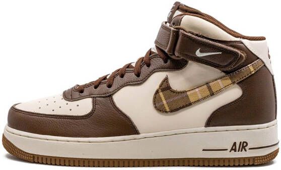 Nike "Air Force 1 Mid Brown Plaid sneakers" Bruin