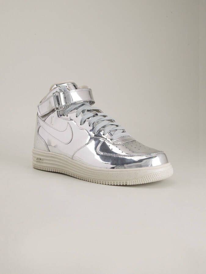 Nike 'Air Force 1' mid-top sneakers Metallic