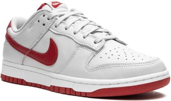 Nike "Dunk Low Vast Grey Varsity Red sneakers" Wit