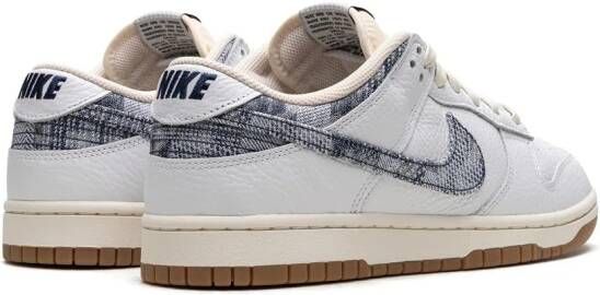 Nike "Dunk Low Washed Denim sneakers" Wit