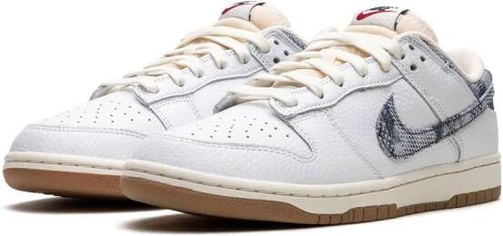 Nike "Dunk Low Washed Denim sneakers" Wit