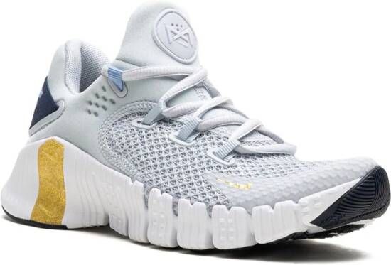 Nike Free Metcon 4 "Pure Platinum Grey Gold White" sneakers Grijs