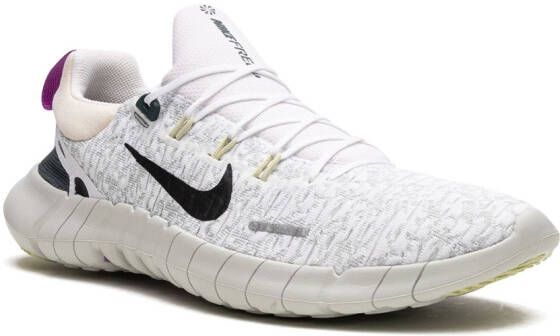 Nike "Free Run 5.0 White Light Silver sneakers" Wit