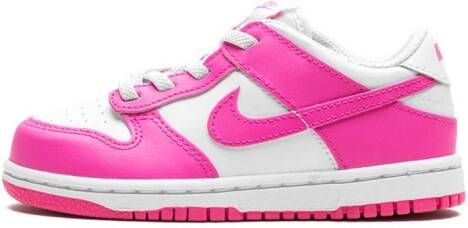 Nike Kids Dunk Low TD "White Laser Fuschia" sneakers Wit