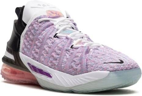 Nike Kids LeBron 18 low-top sneakers Paars