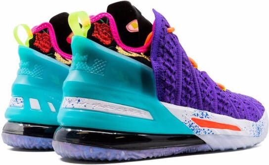 Nike LeBron 18 high-top sneakers Paars