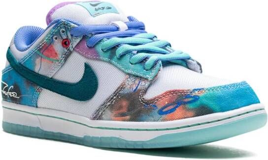 Nike x Futura Laboratories SB Dunk Low "Bleached Aqua" sneakers Blauw