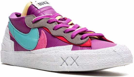 Nike x sacai x KAWS x Blazer Low "Purple Disk" sneakers Paars