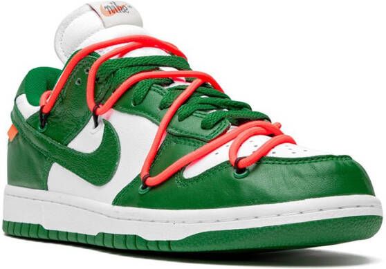 Nike X Off-White x Nike Dunk Low "Pine Green" sneakers Groen