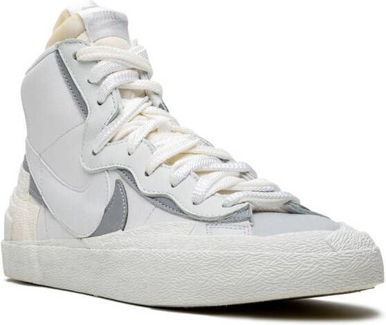 Nike x Sacai Blazer high-top sneakers Wit