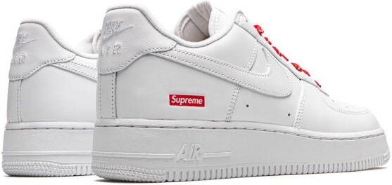 Nike x Supreme Air Force 1 "Mini Box Logo White" sneakers met logo Wit - Foto 3