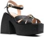 Nodaleto Aurora sandalen met plateauzool Zwart - Thumbnail 2