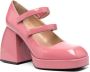 Nodaleto Pumps met dubbel bandje Roze - Thumbnail 2