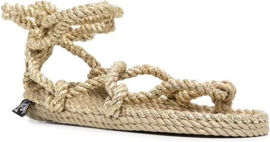 Nomadic State of Mind Romano sandalen met touw Goud