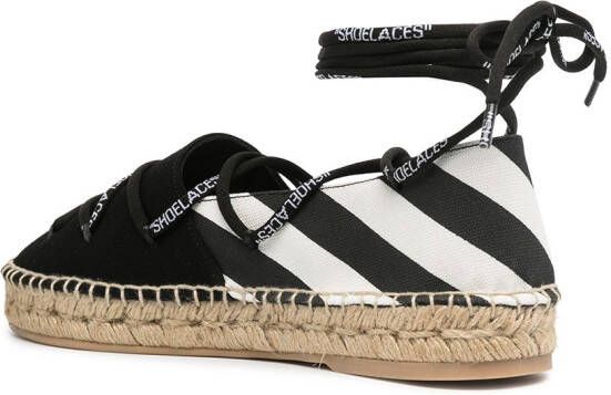 Off-White Espadrilles met veters Zwart