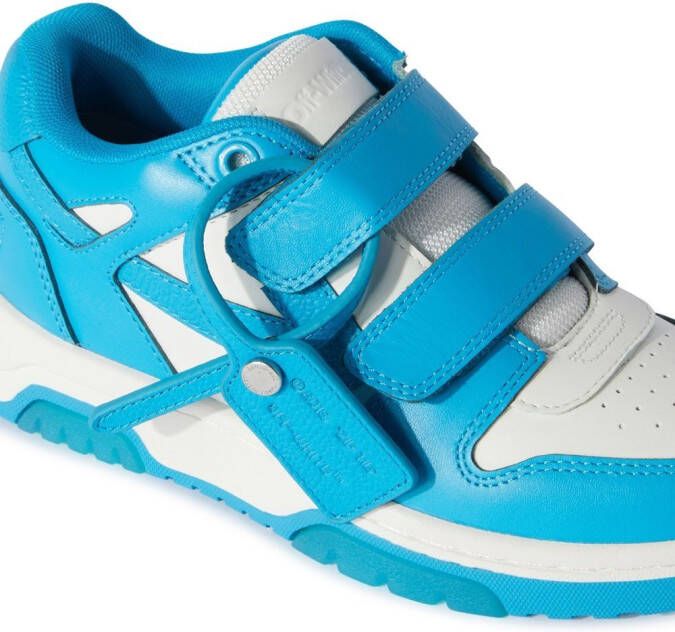 Off-White Kids Out Of Office sneakers met klittenband Blauw