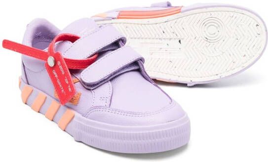 Off-White Kids Sneakers met klittenband Paars