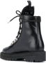 Off White Leather Hiking Boot Dames Zwart - Thumbnail 7