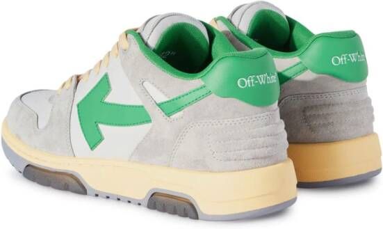 Off-White Out Of Office sneakers met colourblocking Grijs