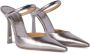 Off White Metallic Zilver Lollipop Mule Hakken Gray Dames - Thumbnail 6