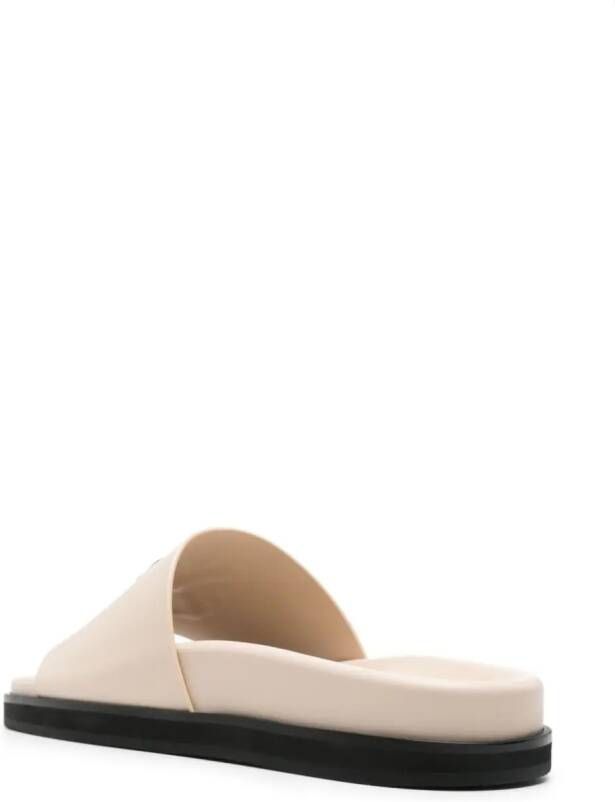 Off-White Slippers met geborduurde pijlen Beige