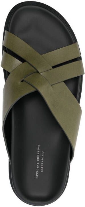 Officine Creative Charrat leren sandalen Groen