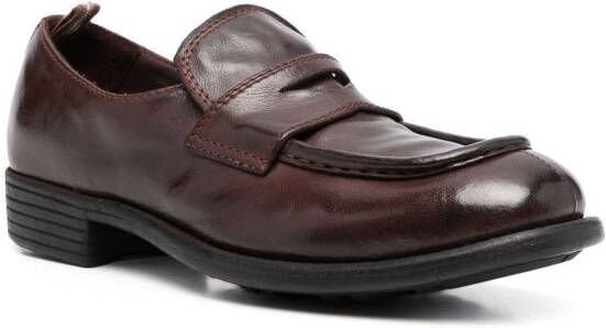 Officine Creative Gelakte loafers Bruin