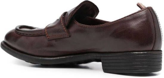 Officine Creative Gelakte loafers Bruin