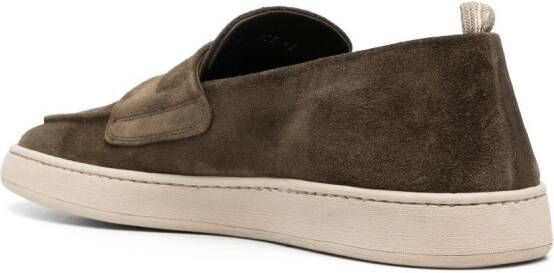 Officine Creative Herbie suède loafers Groen