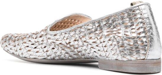 Officine Creative Loafers met metallic-effect Zilver