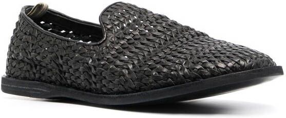 Officine Creative Moreira 4 geweven loafers Zwart