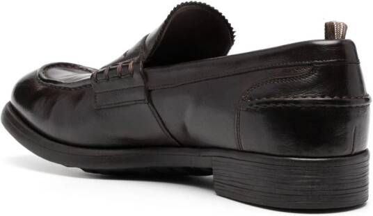 Officine Creative Penny leren loafers Bruin