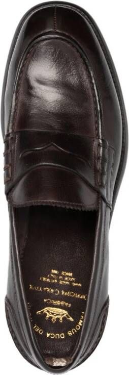 Officine Creative Penny leren loafers Bruin